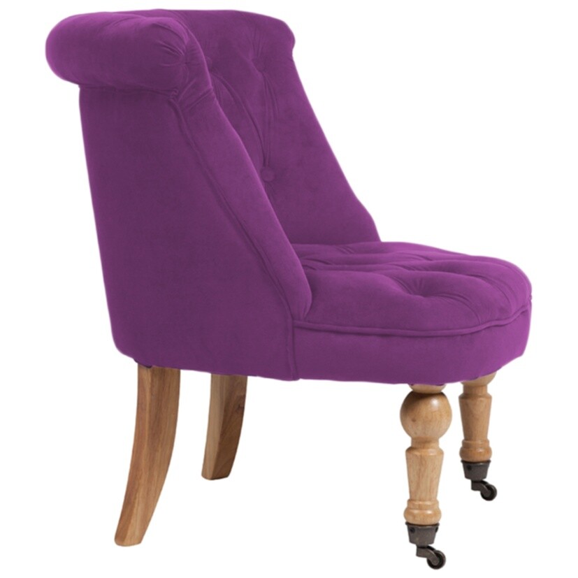 Кресло с мягкими подлокотниками фиолетовое Amelie French Country Chair - изображение 4