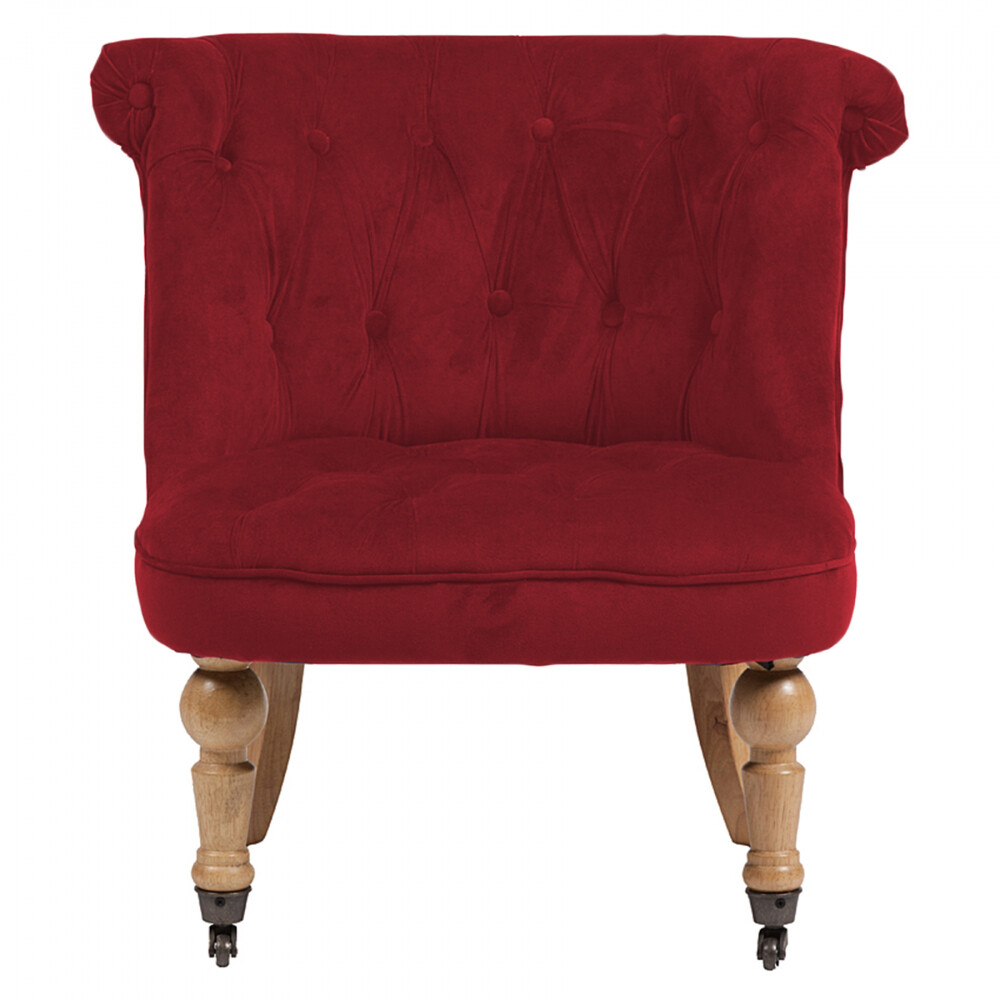 Кресло с мягкими подлокотниками красное Amelie French Country Chair