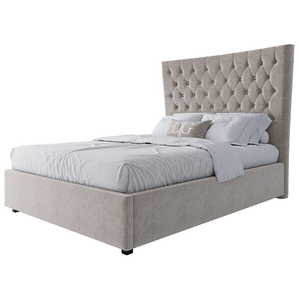 Кровать подростковая с мягкой спинкой 140х200 светло-бежевая QuickSand - изображение 1