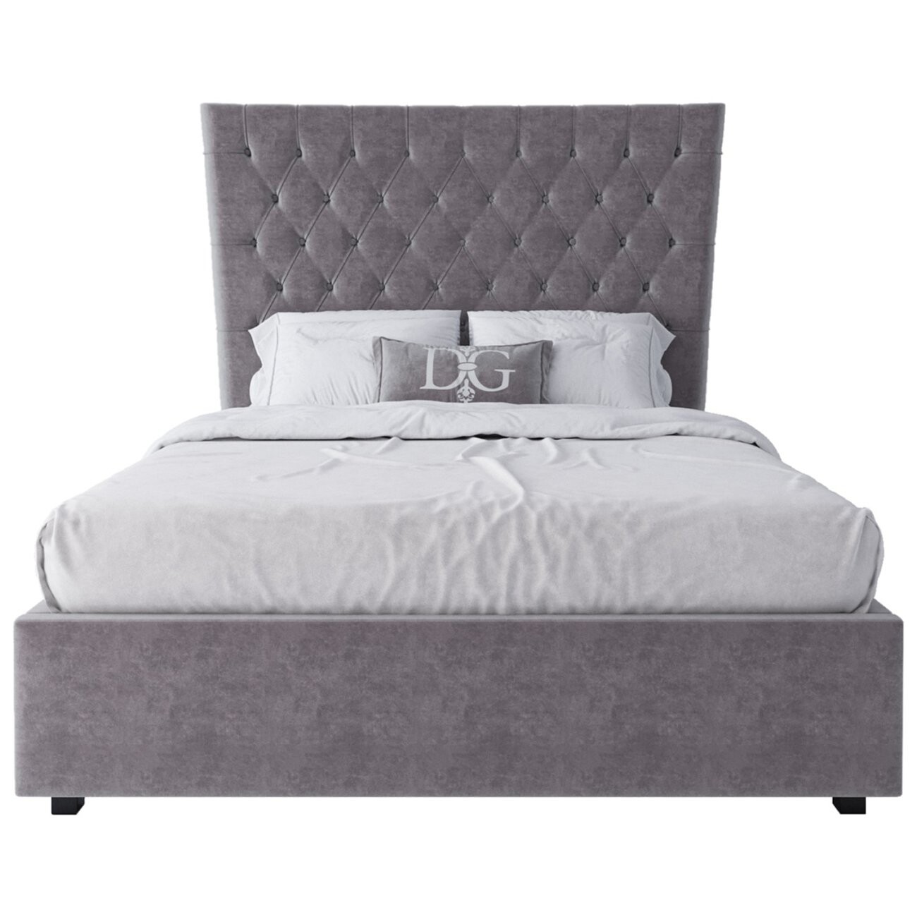 Кровать подростковая с мягким изголовьем 140х200 коричнево-серая QuickSand - изображение 2