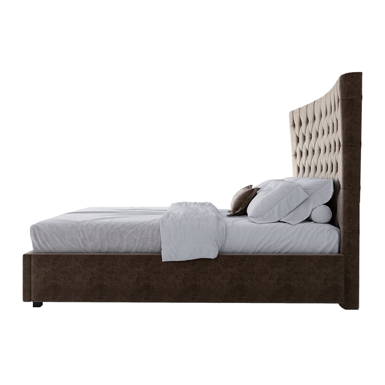 Кровать подростковая с каретной стяжкой 140х200 коричневая QuickSand - изображение 3