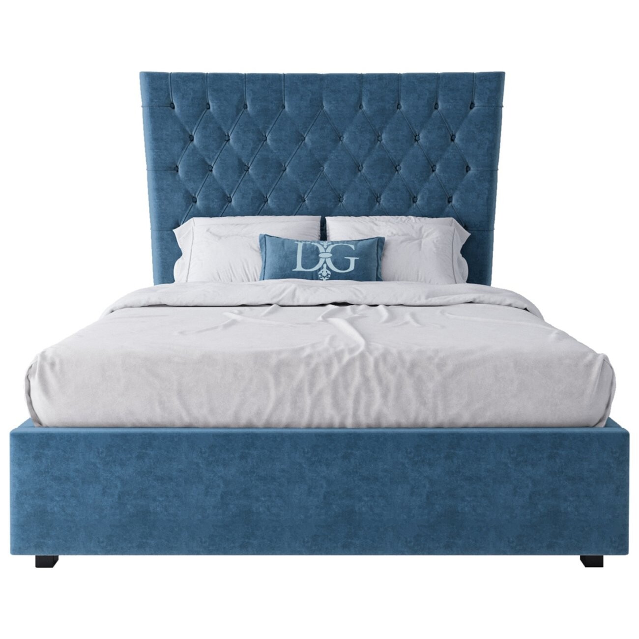 Кровать подростковая с каретной стяжкой 140х200 морская волна QuickSand - изображение 2