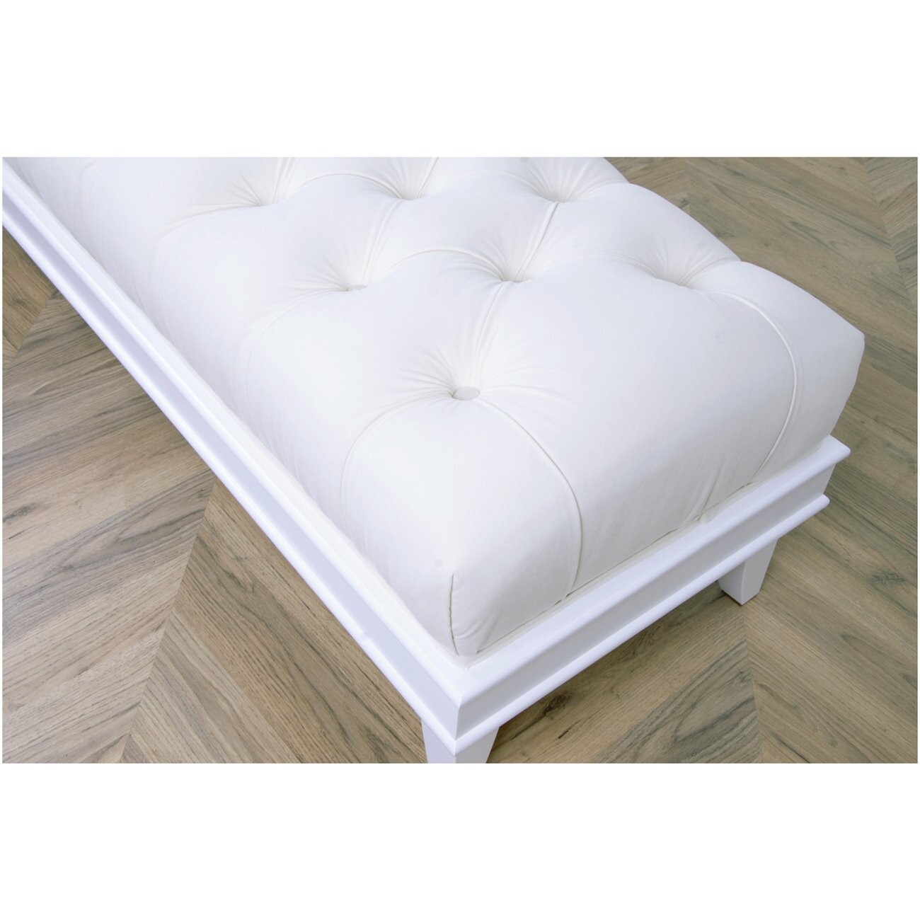 Банкетка на коротких ножках бежевая Castro - изображение 2