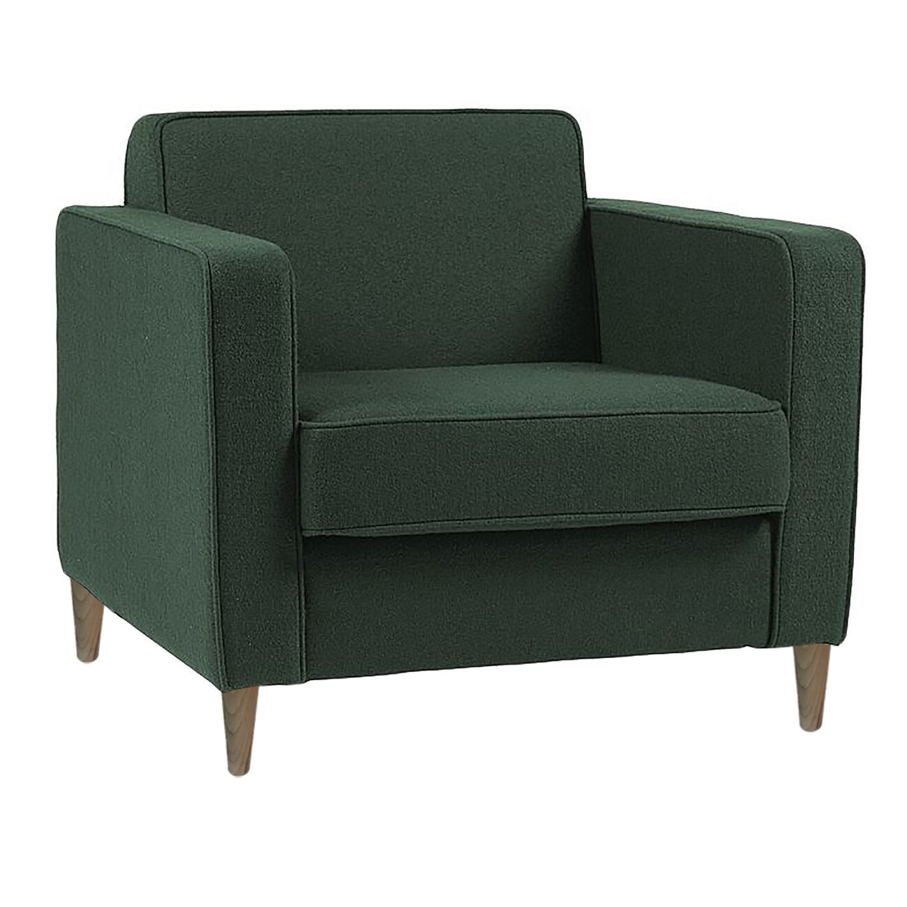 Кресло с мягкими подлокотниками серо-зеленое George - изображение 4