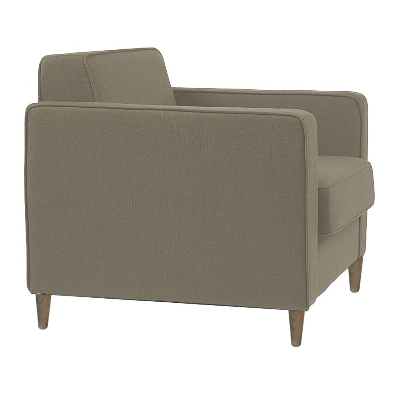 Кресло с мягкими подлокотниками светло-серое George - изображение 3