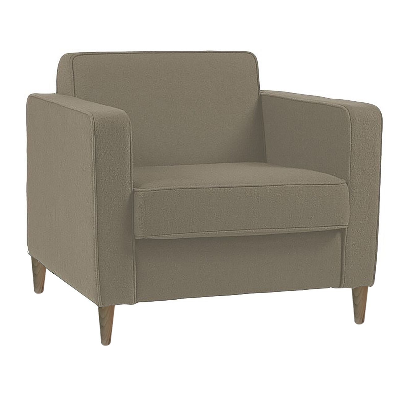 Кресло с мягкими подлокотниками светло-серое George - изображение 4