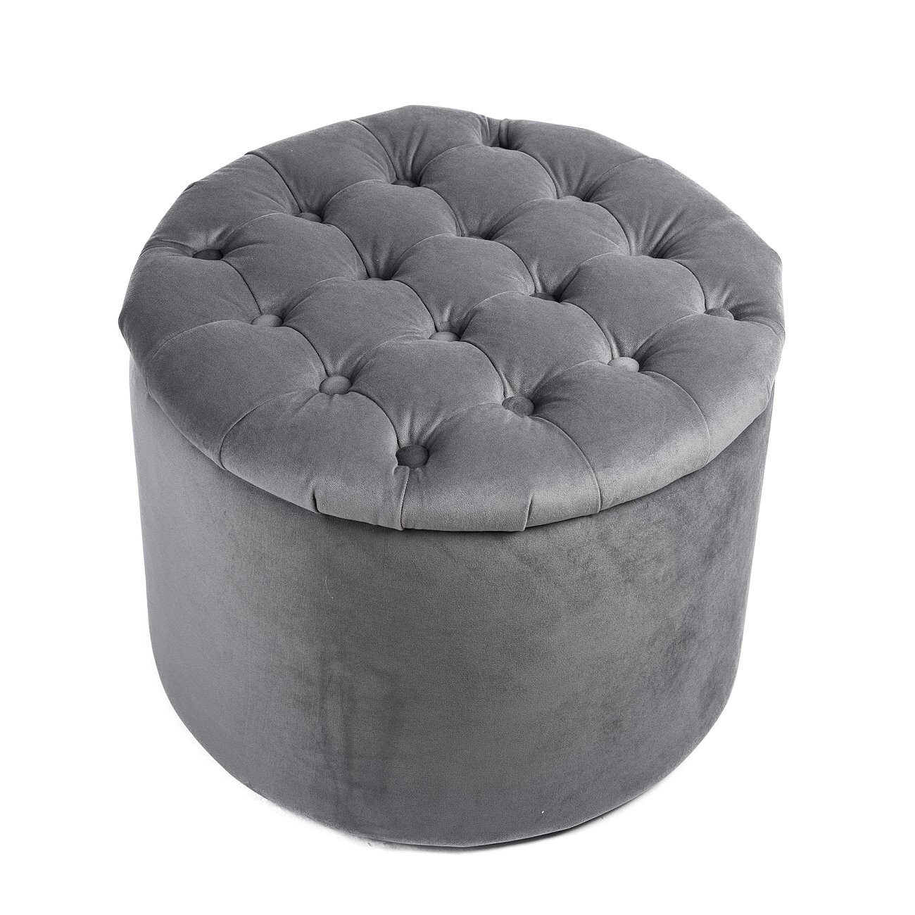 Пуф WOODEN круглый серый - изображение 2