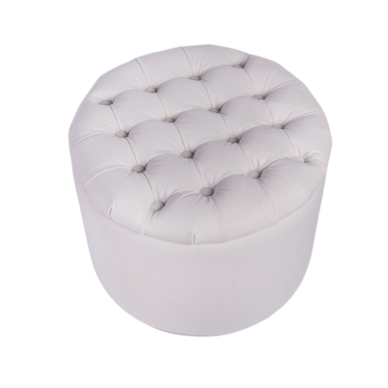 Пуф WOODEN круглый белый - изображение 2