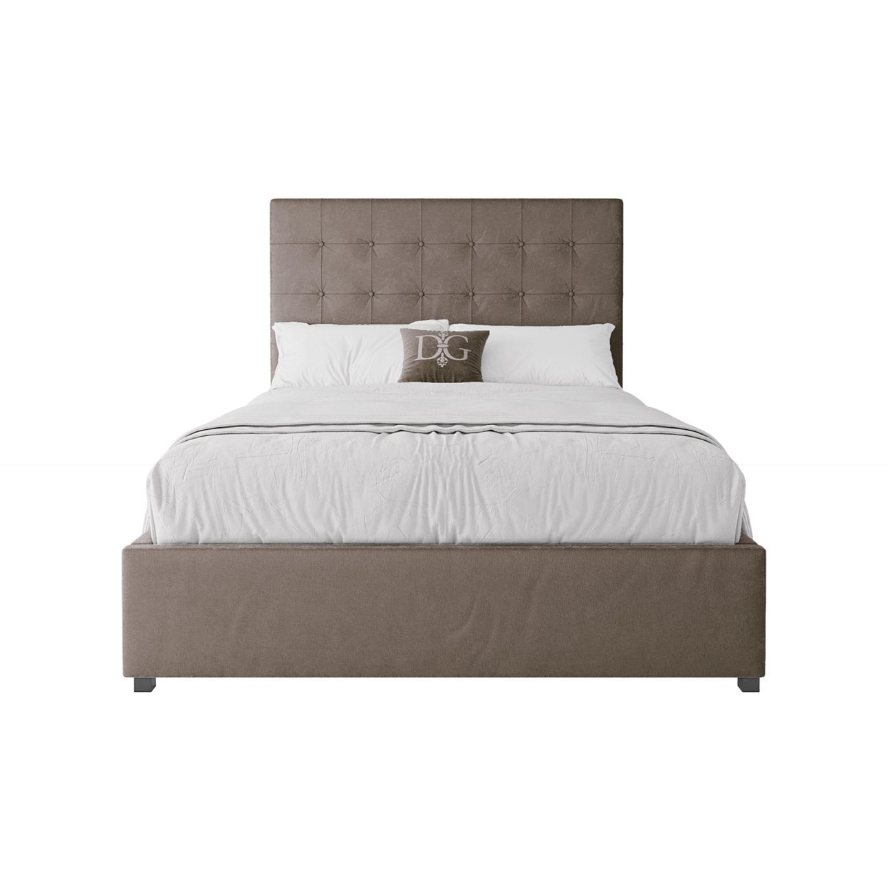 Кровать подростковая с мягкой спинкой 140х200 бежевая Royal Black - изображение 2