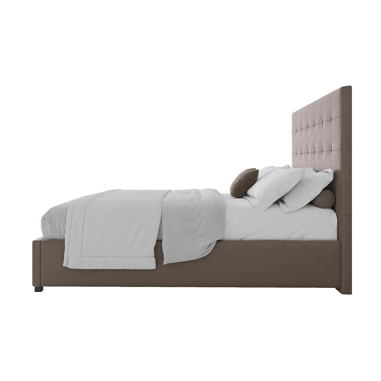 Кровать подростковая с мягкой спинкой 140х200 бежевая Royal Black - изображение 3
