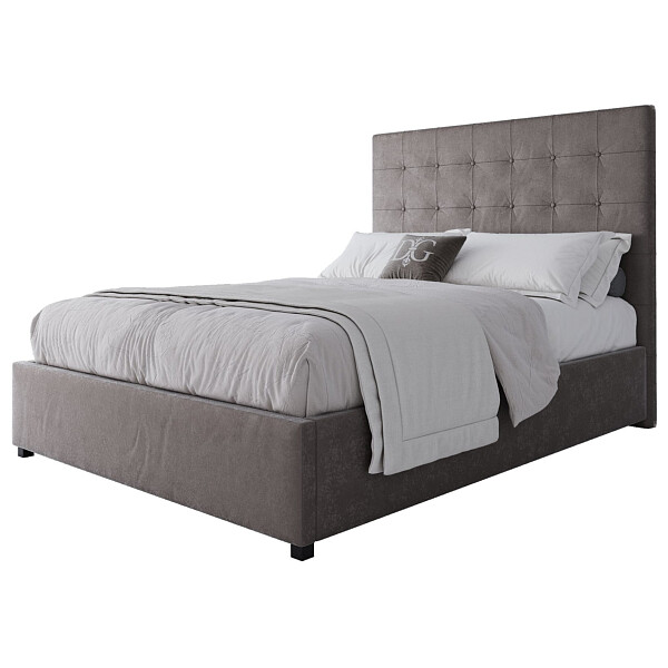 Кровать подростковая 140х200 серо-коричневая Royal Black - изображение 1