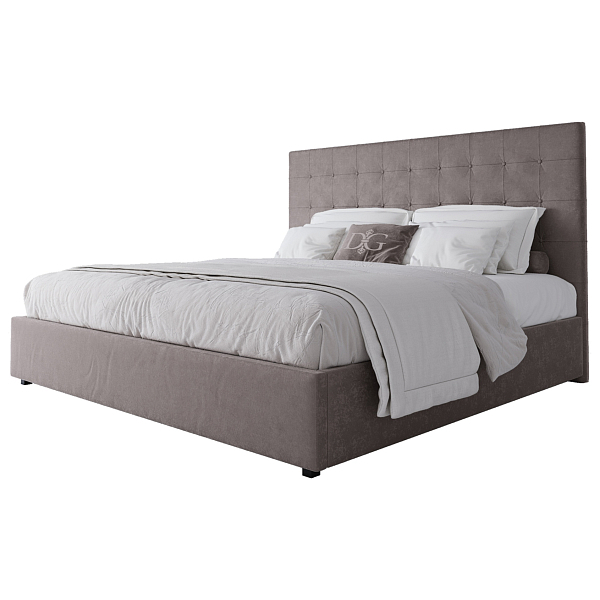 Кровать большая 200х200 Royal Black серо-коричневая - изображение 1