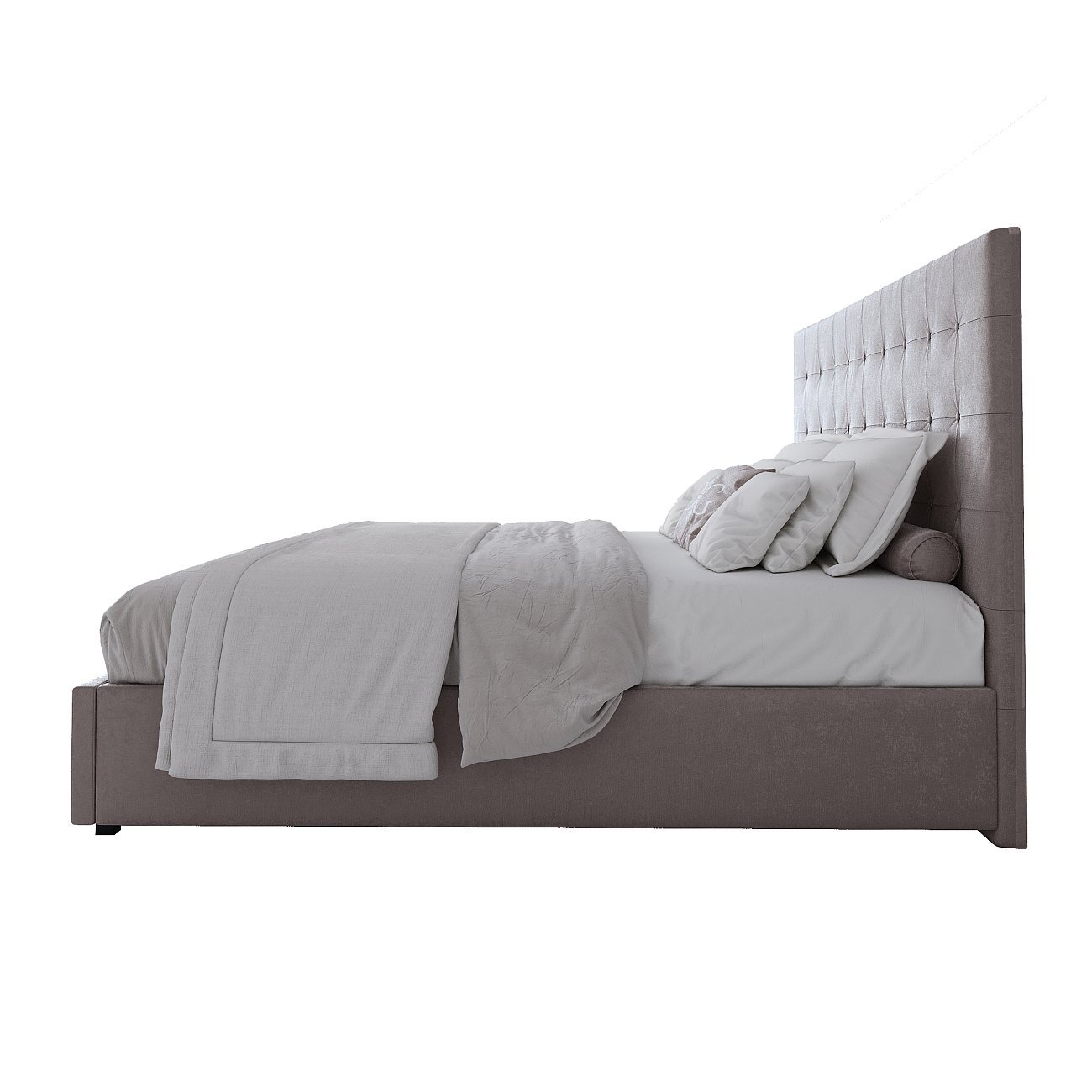 Кровать большая 200х200 Royal Black серо-коричневая - изображение 3