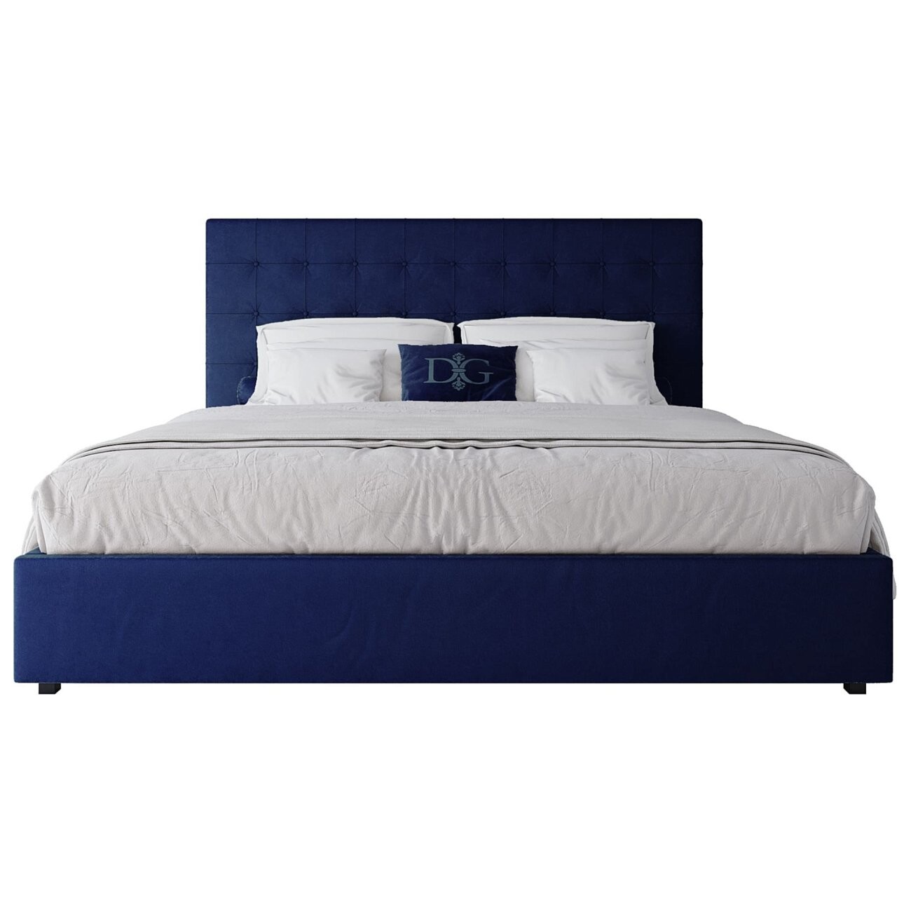 Кровать большая 200х200 Royal Black синяя - купить за 90590 руб в ...