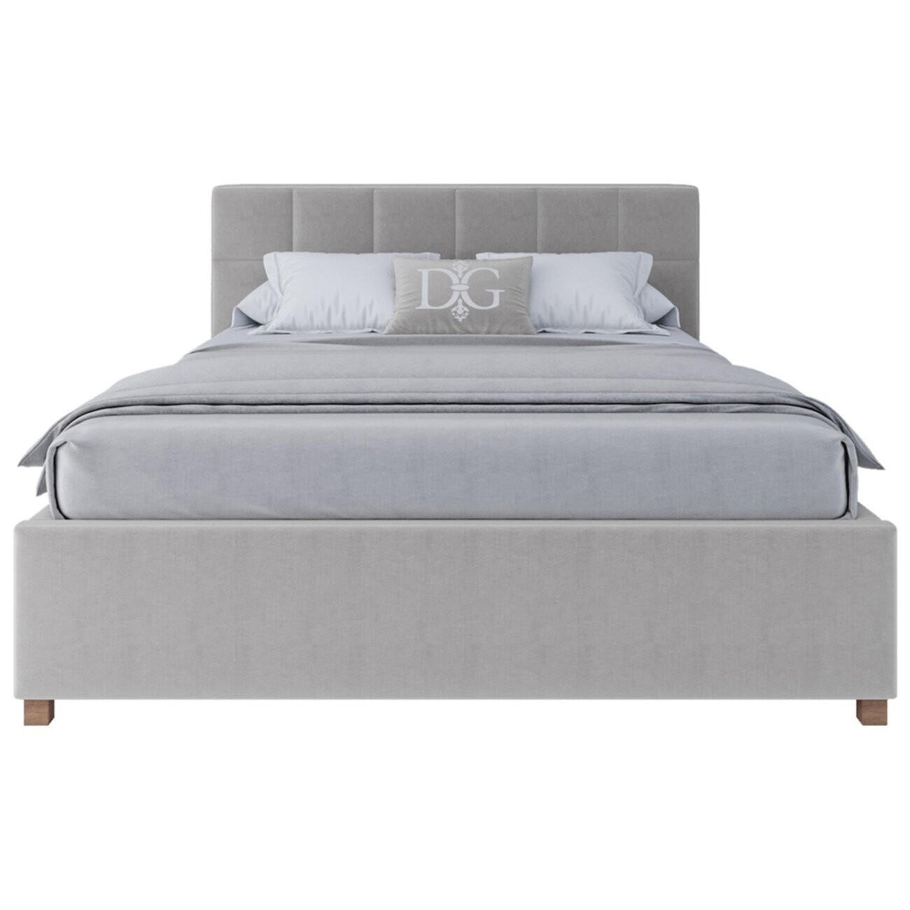 Кровать подростковая с мягкой спинкой 140х200 светло-бежевая Wales - изображение 2