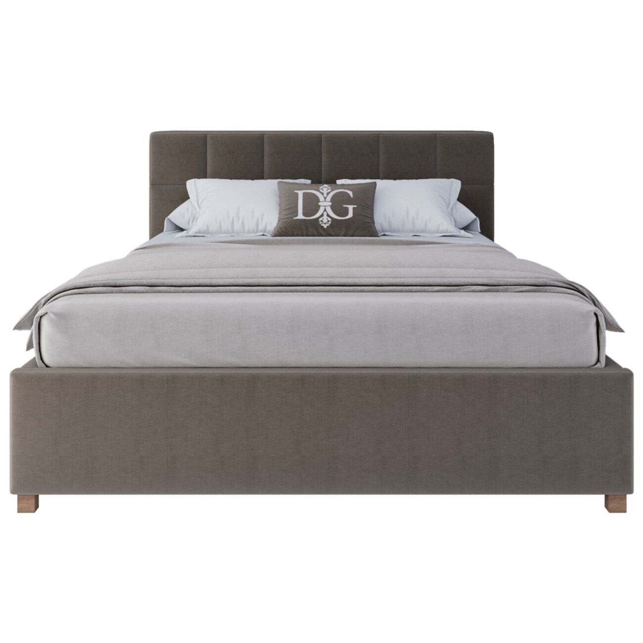 Кровать подростковая 140х200 серо-коричневая Wales - изображение 2