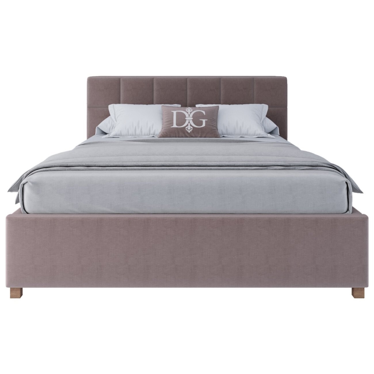 Кровать подростковая с мягким изголовьем 140х200 пыльная роза Wales - изображение 2