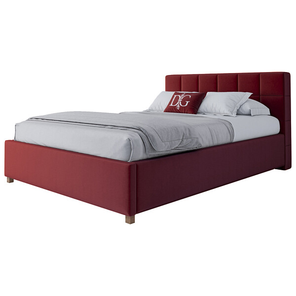 Кровать подростковая с мягким изголовьем 140х200 красная Wales - изображение 1