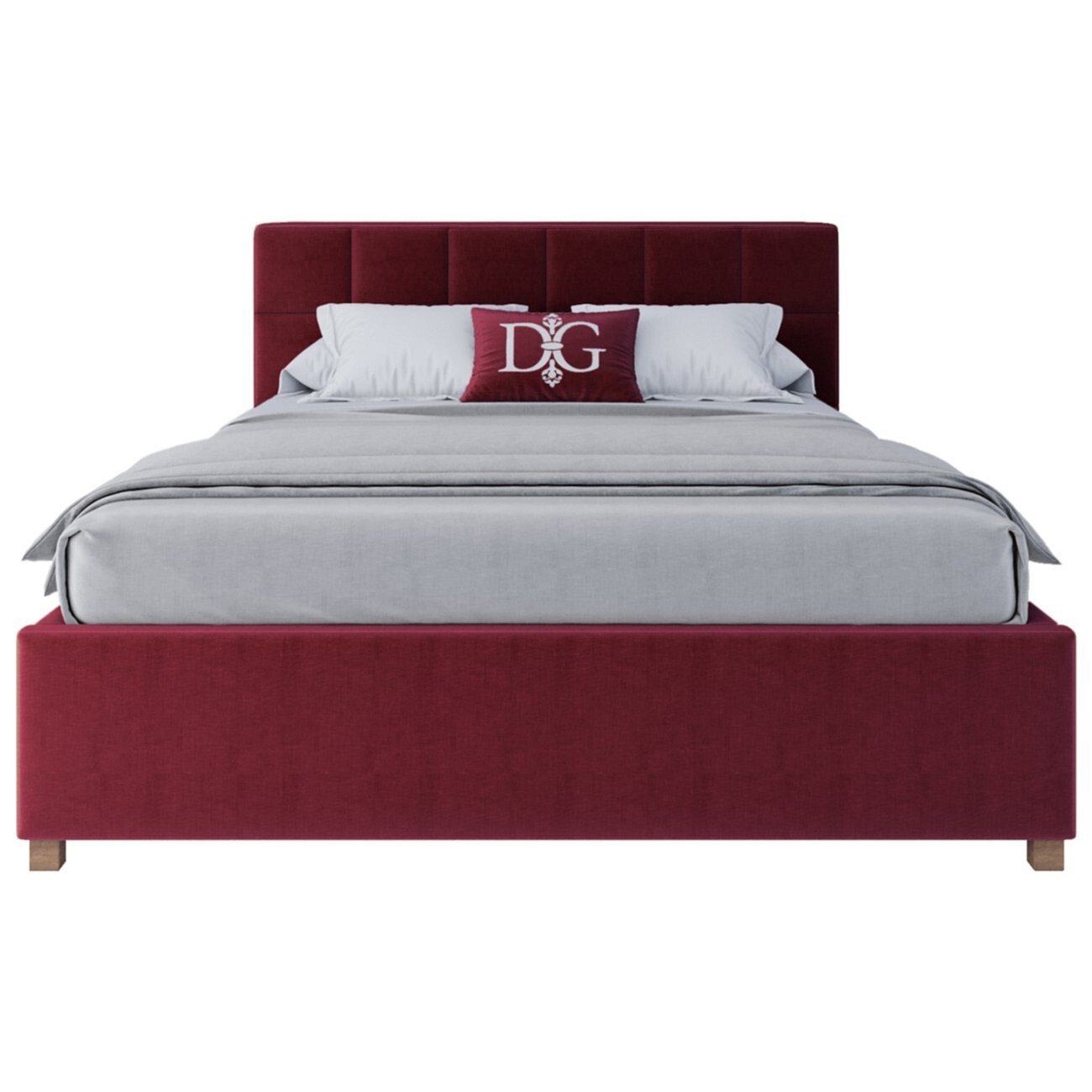 Кровать подростковая с мягким изголовьем 140х200 красная Wales - изображение 2