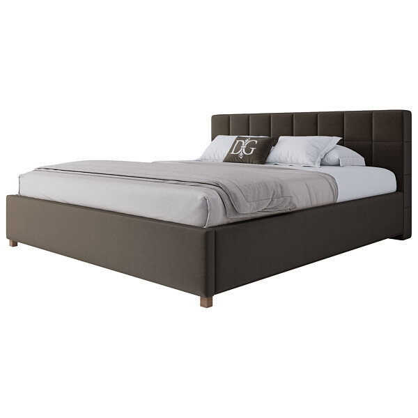 Кровать двуспальная 180х200 коричневая Wales - изображение 1