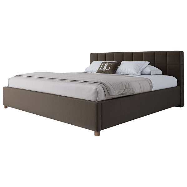 Кровать большая 200х200 Wales коричневая - изображение 1