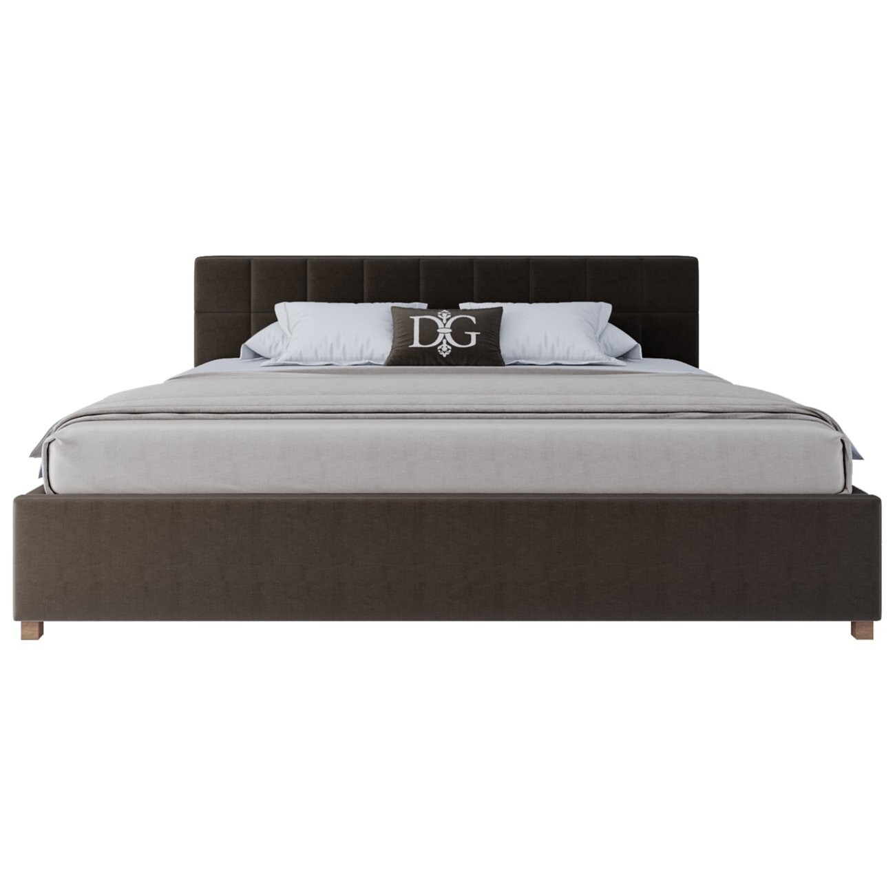 Кровать большая 200х200 Wales коричневая - изображение 2