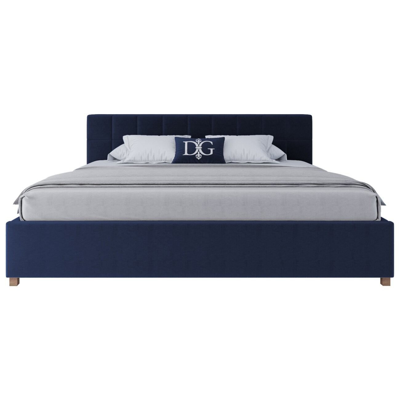 Кровать большая 200х200 Wales синяя - изображение 2