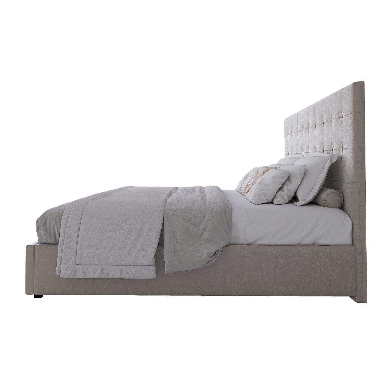 Кровать большая 200х200 Royal Black светло-бежевая - изображение 3