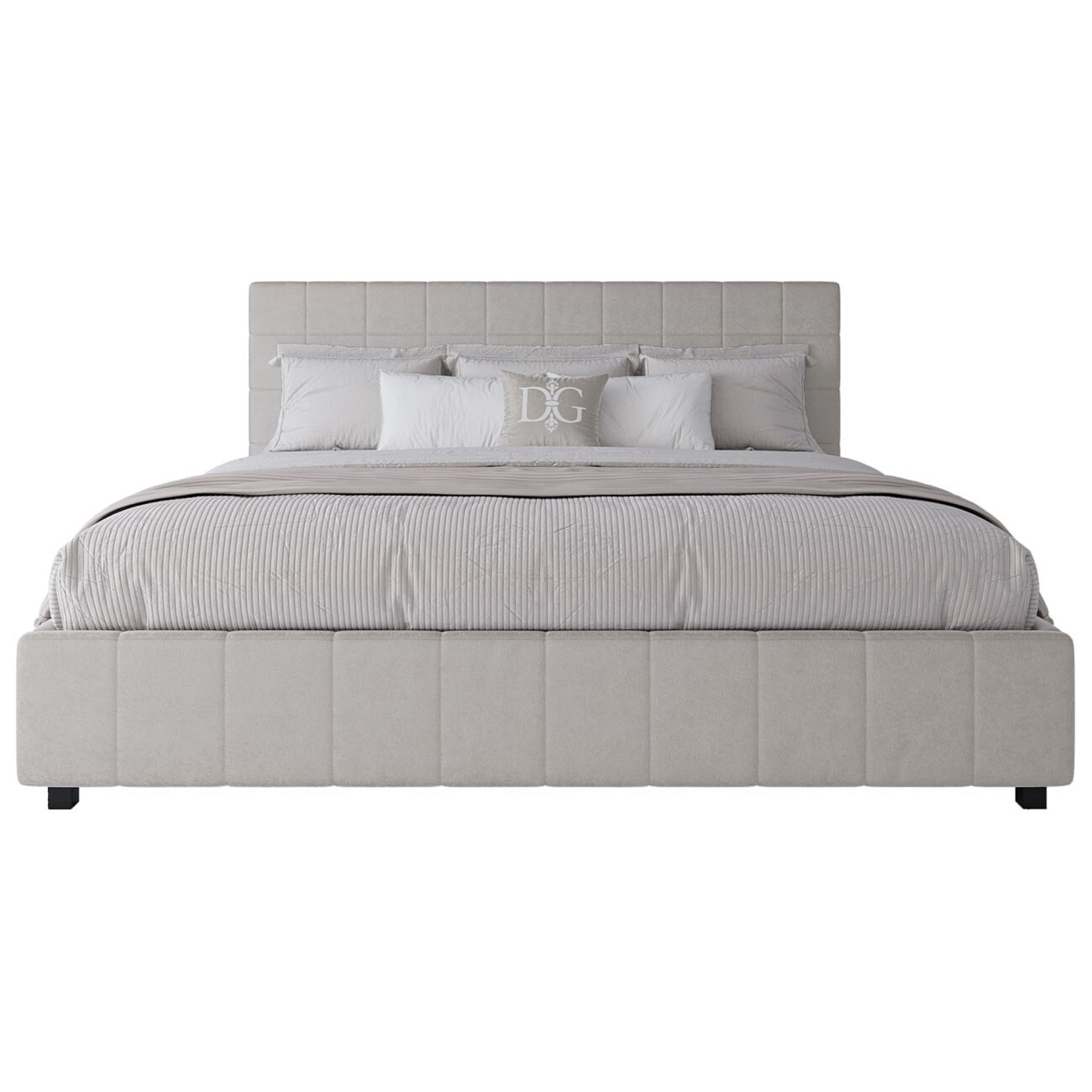 Кровать большая 200х200 Shining Modern молочный - изображение 2