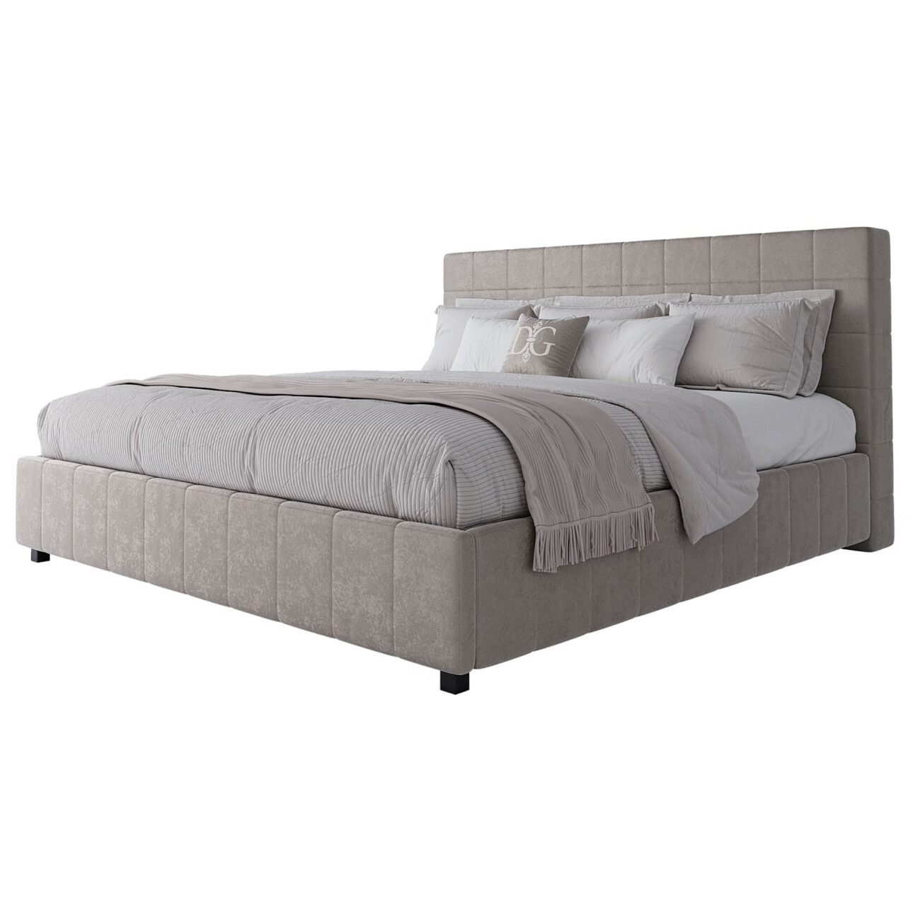 Кровать евро 200х200 см светло-бежевая Shining Modern - купить за 88890 ...