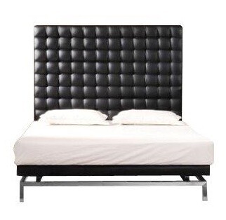 Кровать двуспальная с кожаным изголовьем 180х200 коричневая Konigreich Dark Brown - изображение 1