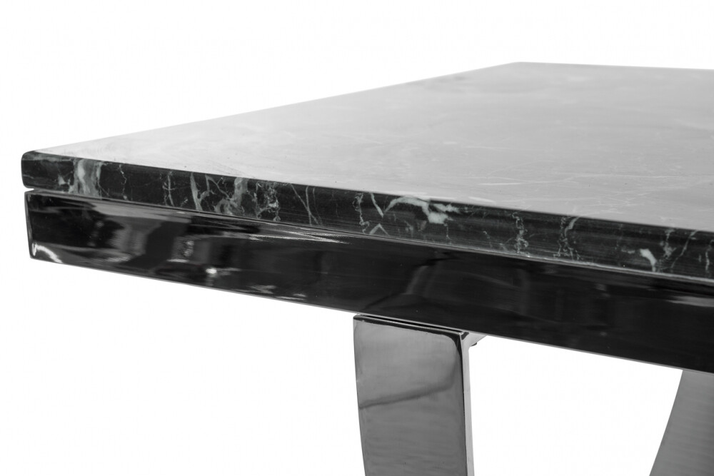 Журнальный столик прямоугольный серый с ножками хром Ospite