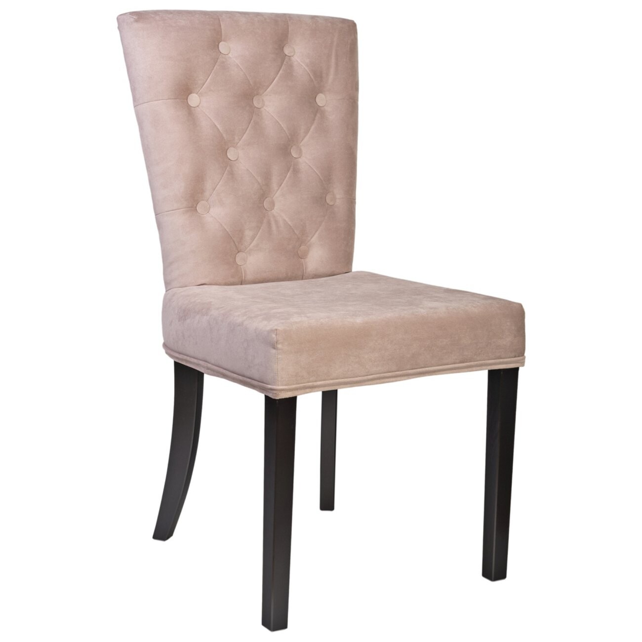 Стул обеденный со стяжкой бледно-розовый микровелюр Grace - изображение 4