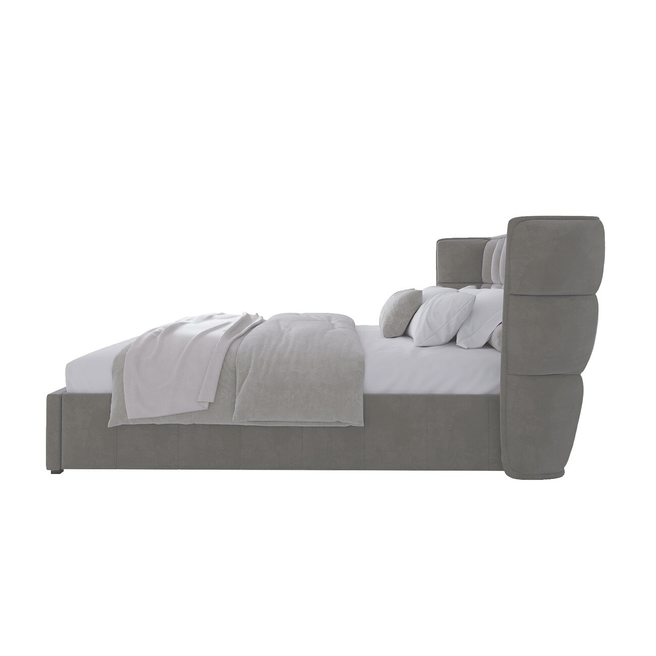 Кровать Husk двуспальная 180х200 см бежевая - изображение 2