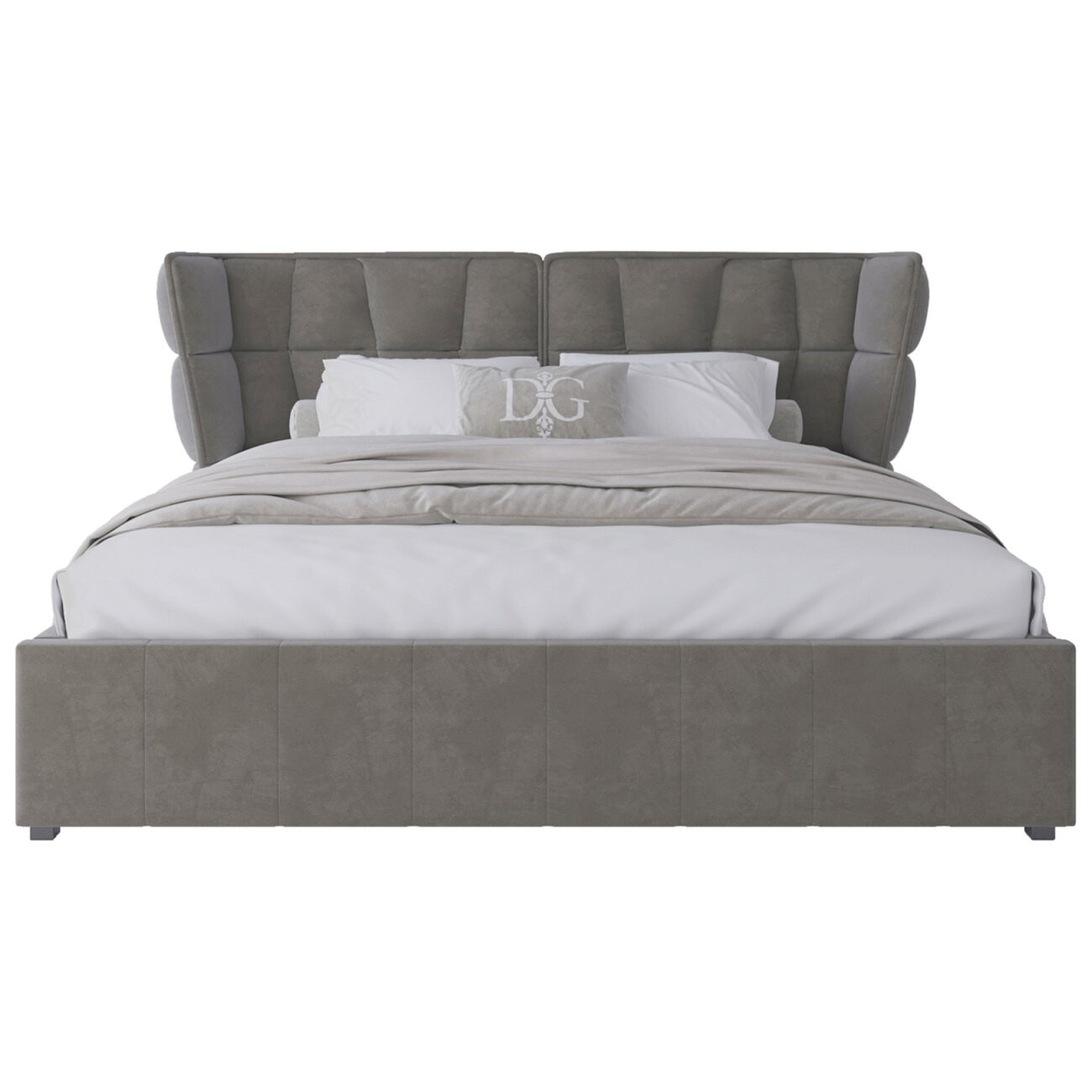 Кровать Husk двуспальная 180х200 см бежевая - изображение 3