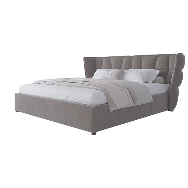 Кровать евро 200х200 бежевая Husk - изображение 1