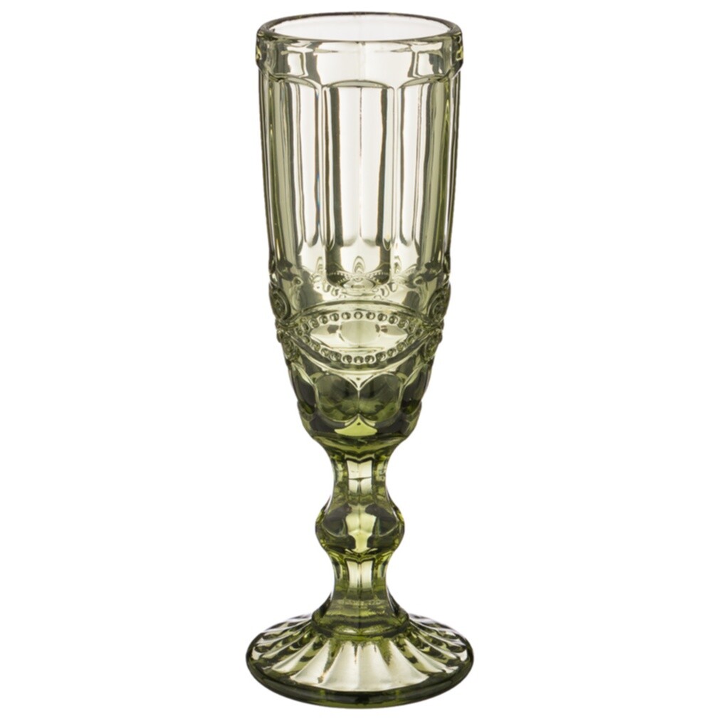 Бокалы для шампанского 150 мл 6 шт зеленые "Серпентина" Muza Color - изображение 3