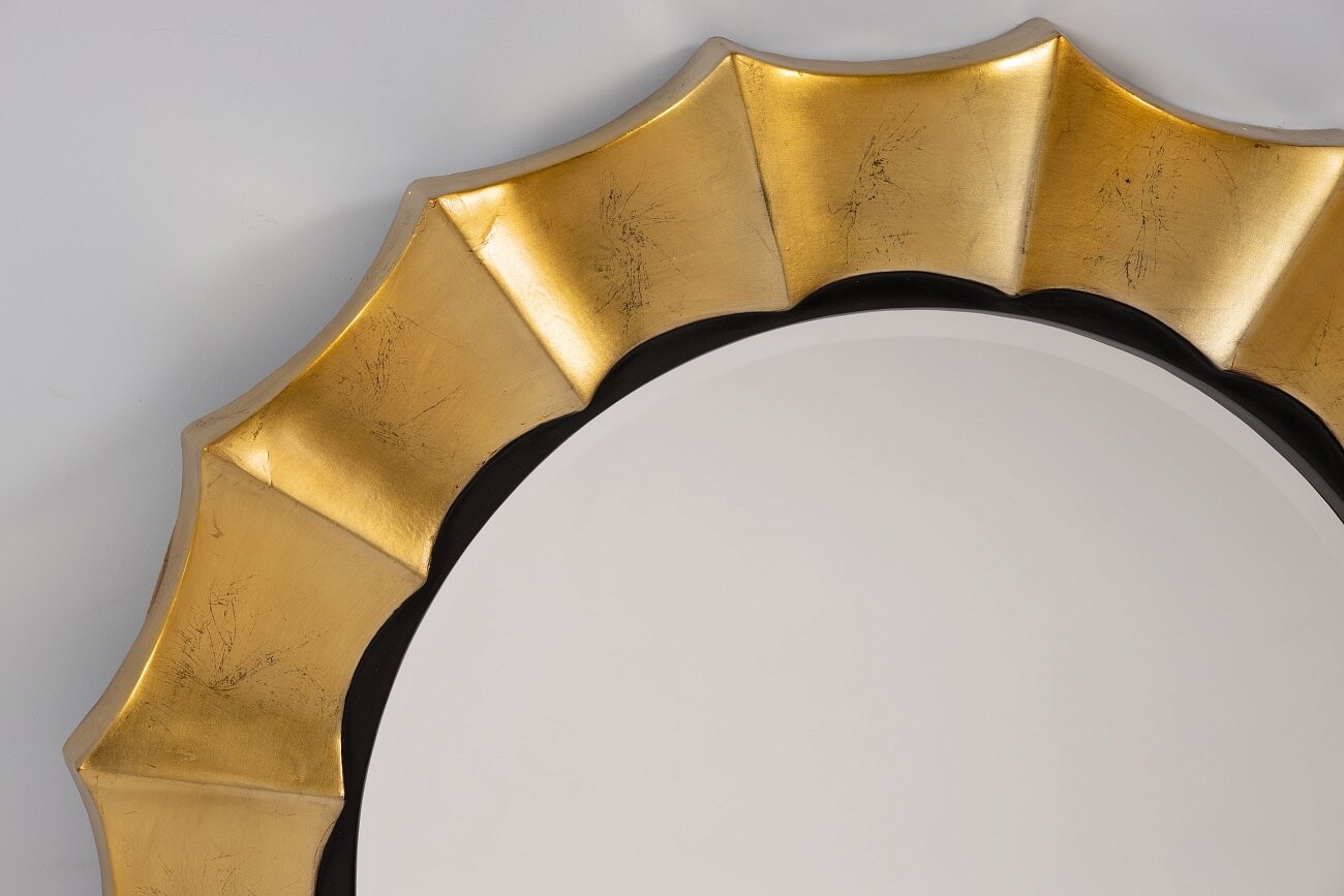 Зеркало круглое золото "Полин" 89,5 см - изображение 2