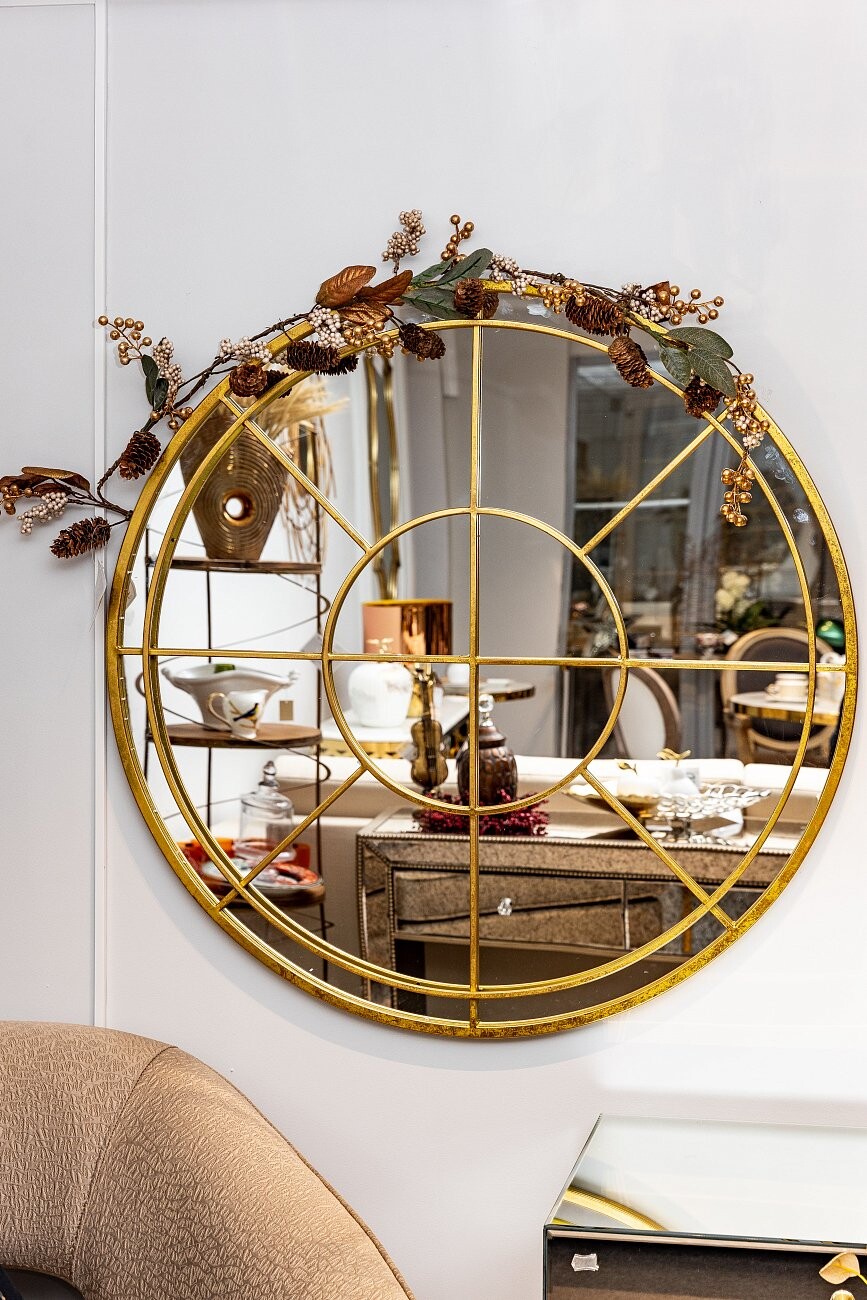 Зеркало-окно круглое с раскладкой "Виржиния" 92,5 см - изображение 4