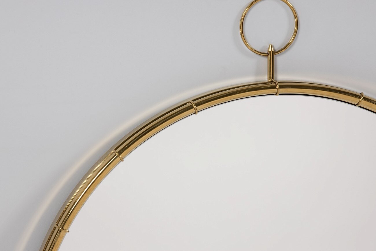 Зеркало металлическое круглое с подвесом "Диана" 76 см - изображение 3
