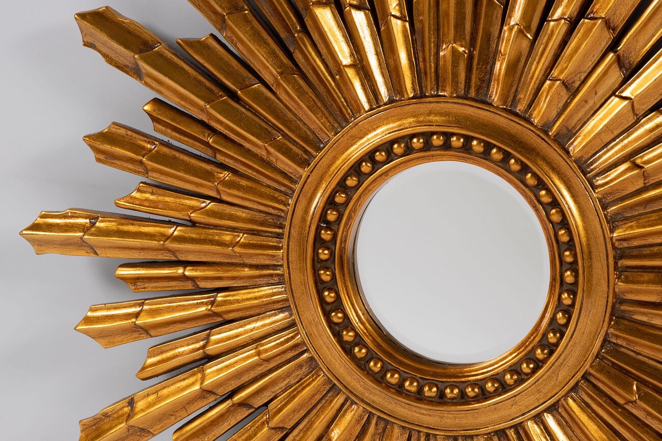 Зеркало-солнце золото "Беатрис" 81 см - изображение 2