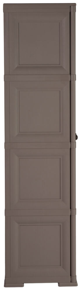 Шкаф бельевой пластиковый светло-коричневый с 4 секциями 164 см Omnimodus