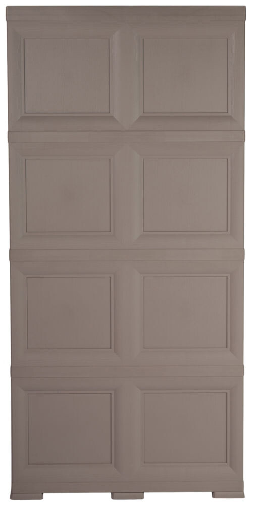 Шкаф бельевой пластиковый светло-коричневый с 4 секциями 164 см Omnimodus