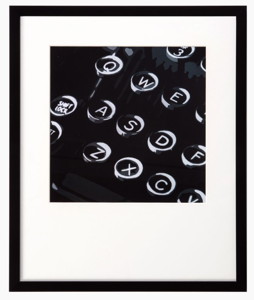 Постер с паспарту в раме 53х44 см черно-белый Graphic Type 4