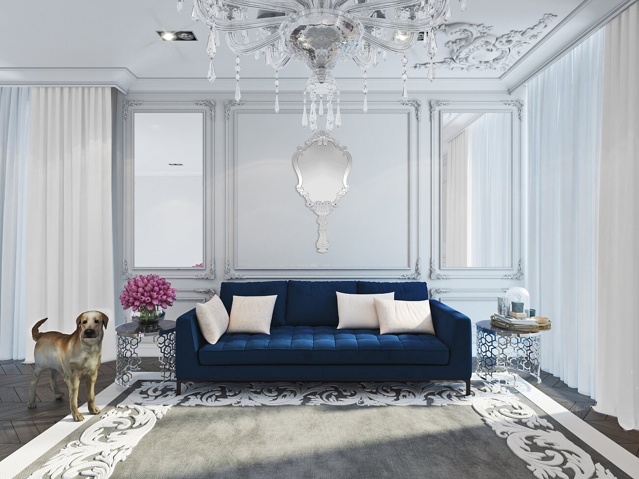 Зеркало настенное венецианское в зеркальной раме Fiaba - изображение 2