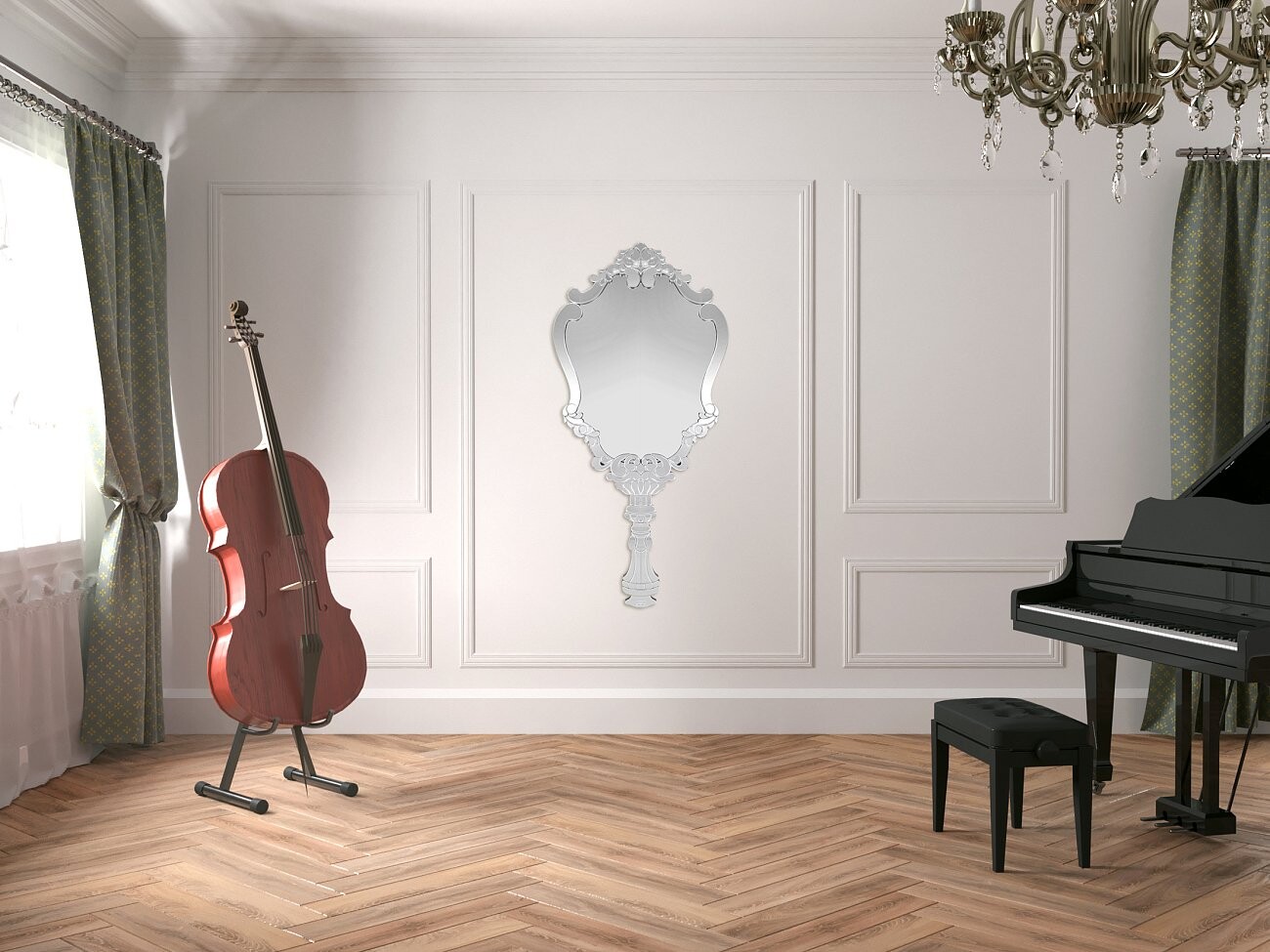 Зеркало настенное венецианское в зеркальной раме Fiaba - изображение 4