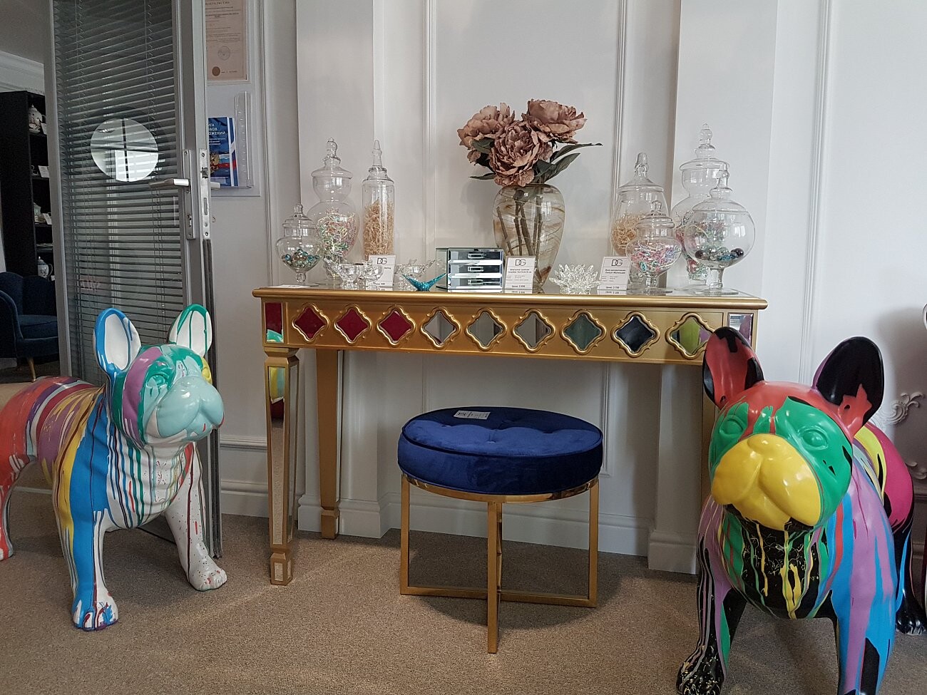 Консоль зеркальная с золотой отделкой Regina - изображение 3