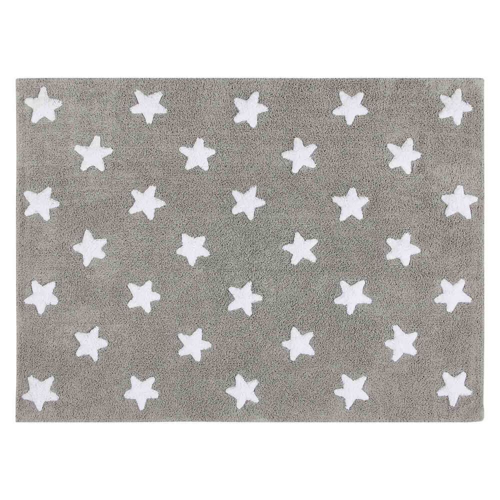 Ковер прямоугольный 120х160 см серый с белым Stars
