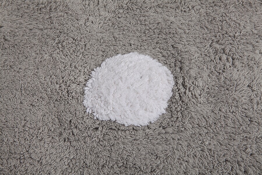 Ковер хлопковый 120х160 см серый-белый Polka Dots