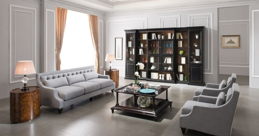 Диван Tufted прямой серый - изображение 4